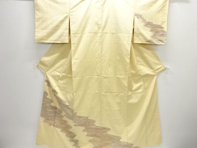 JAPANESE KIMONO / ANTIQUE KIMONO / SILK / TSUMUGI / WOVEN MIST